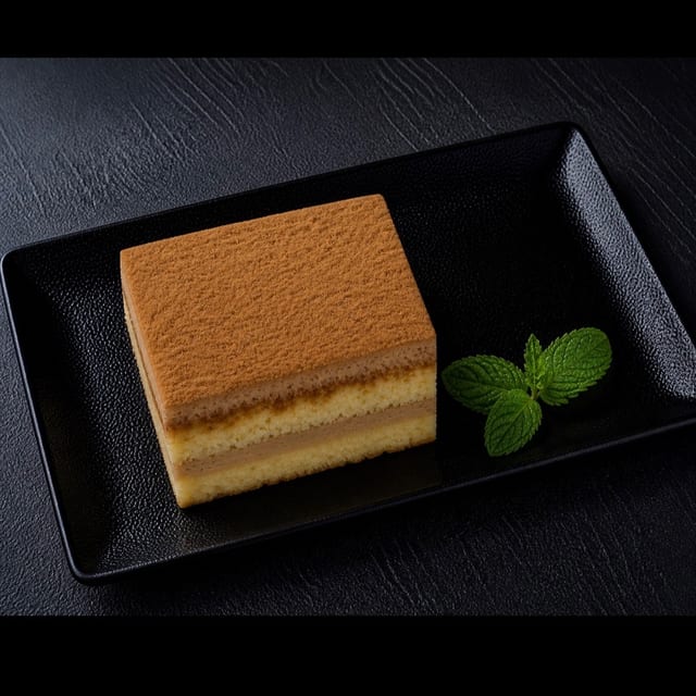 Square Tiramisu Cake.