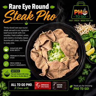 A24: Rare Eye Round Steak Pho
