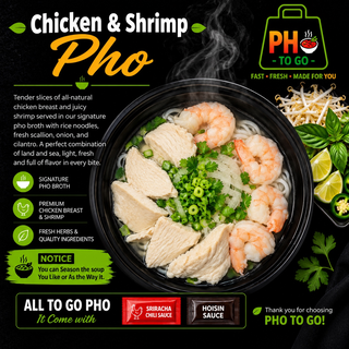 A25: Chicken Breast & Shrimp Pho (4 PCS)
