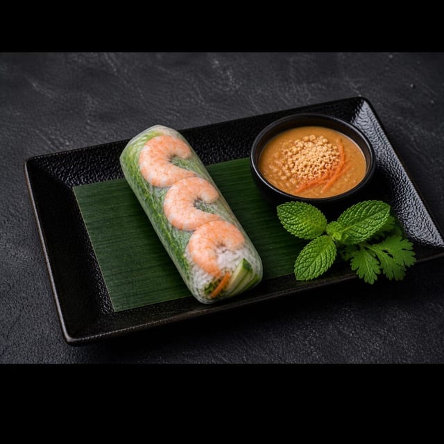 A3: Grilled Shrimp Fresh Spring Rolls.